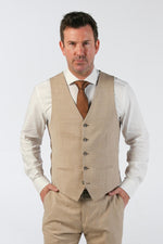 Kurt - Men's Beige Waistcoat