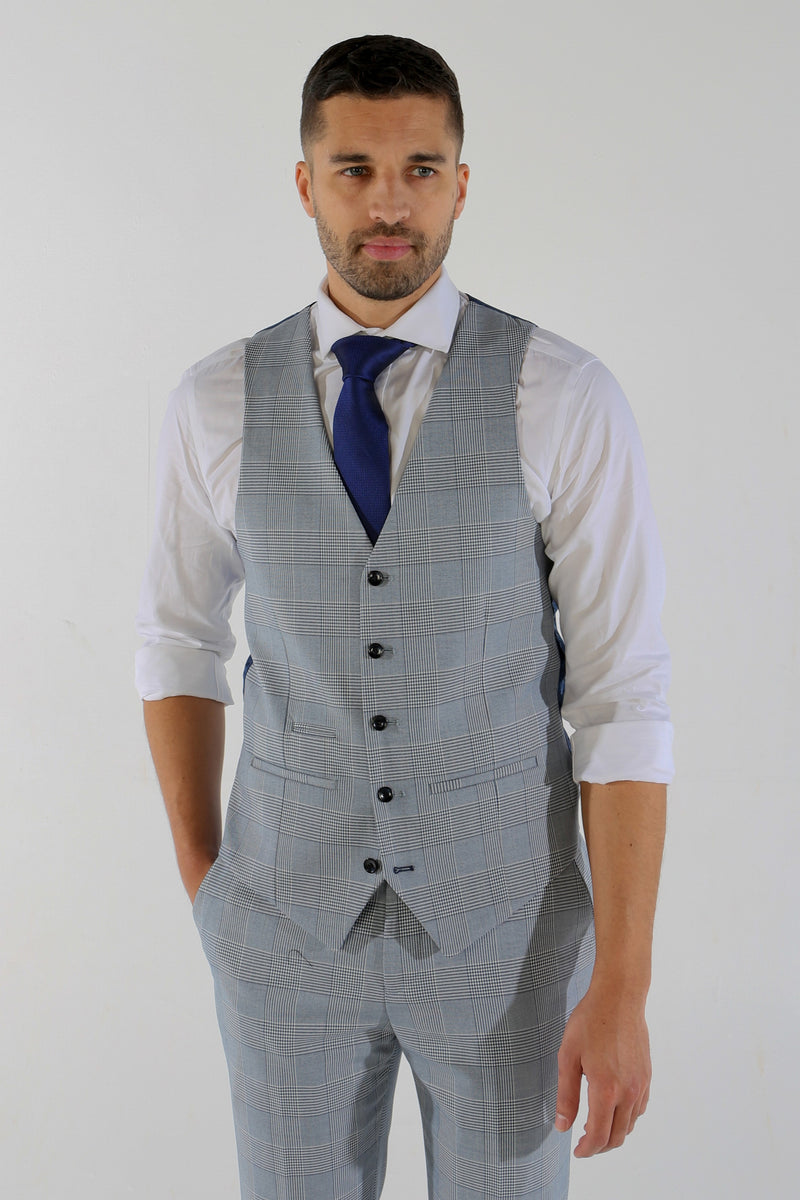 Men's Mark Sky Blue Waistcoat