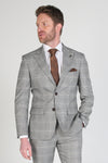 Francis - Men's Grey Check Blazer