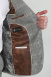 Francis - Men's Grey Check Blazer