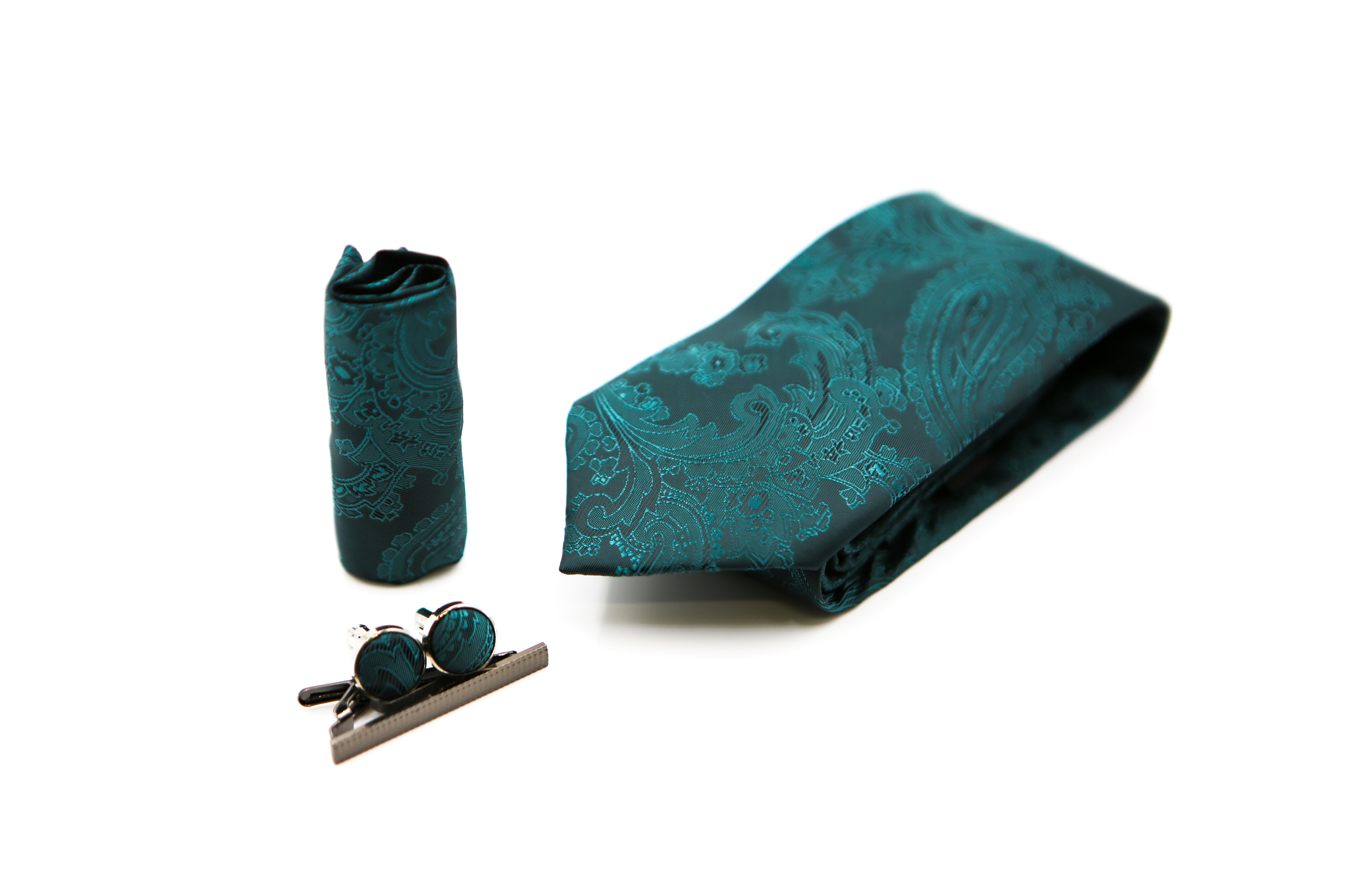 Paul Andrew - Green Paisley Tie Set