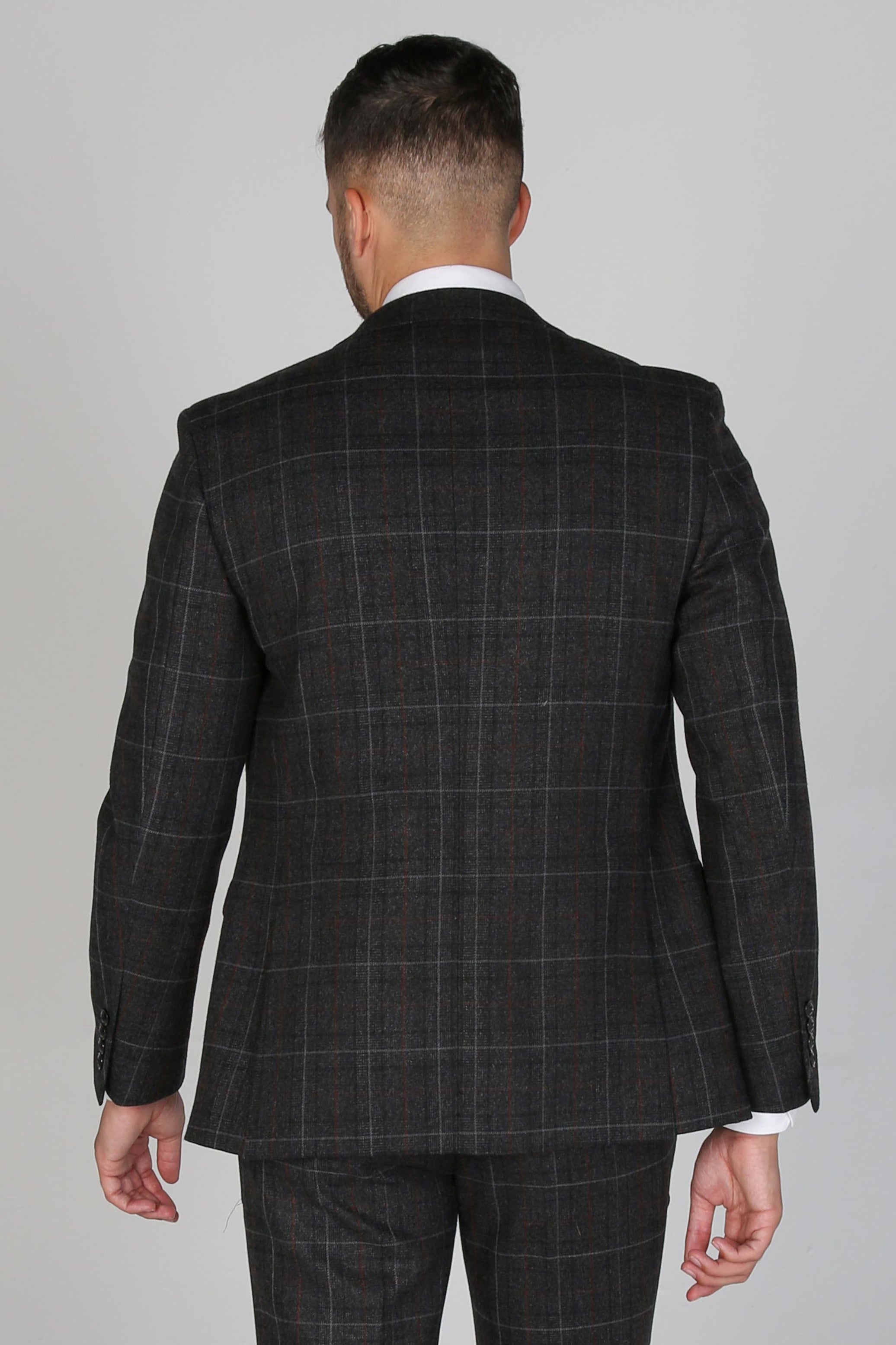 Harvey - Men's Grey Check Blazer