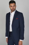 Calvin Navy Men's Three Piece Suit - Full Frontal Elegance