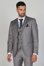 Charles Men's Grey Three Piece Suit