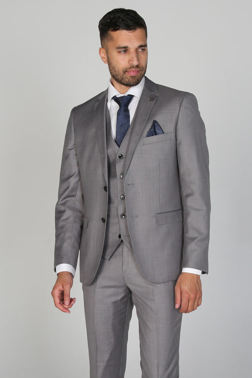 Charles Grey Men's 3-Piece Suit - Elevate your style with this sophisticated ensemble, seamlessly blending modern trends with timeless elegance.