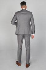 Back View of Charles Grey Men's Three Piece Suit