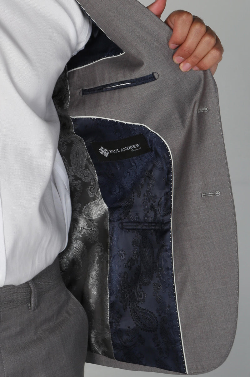 Charles Grey Suit Vest Detailed View
