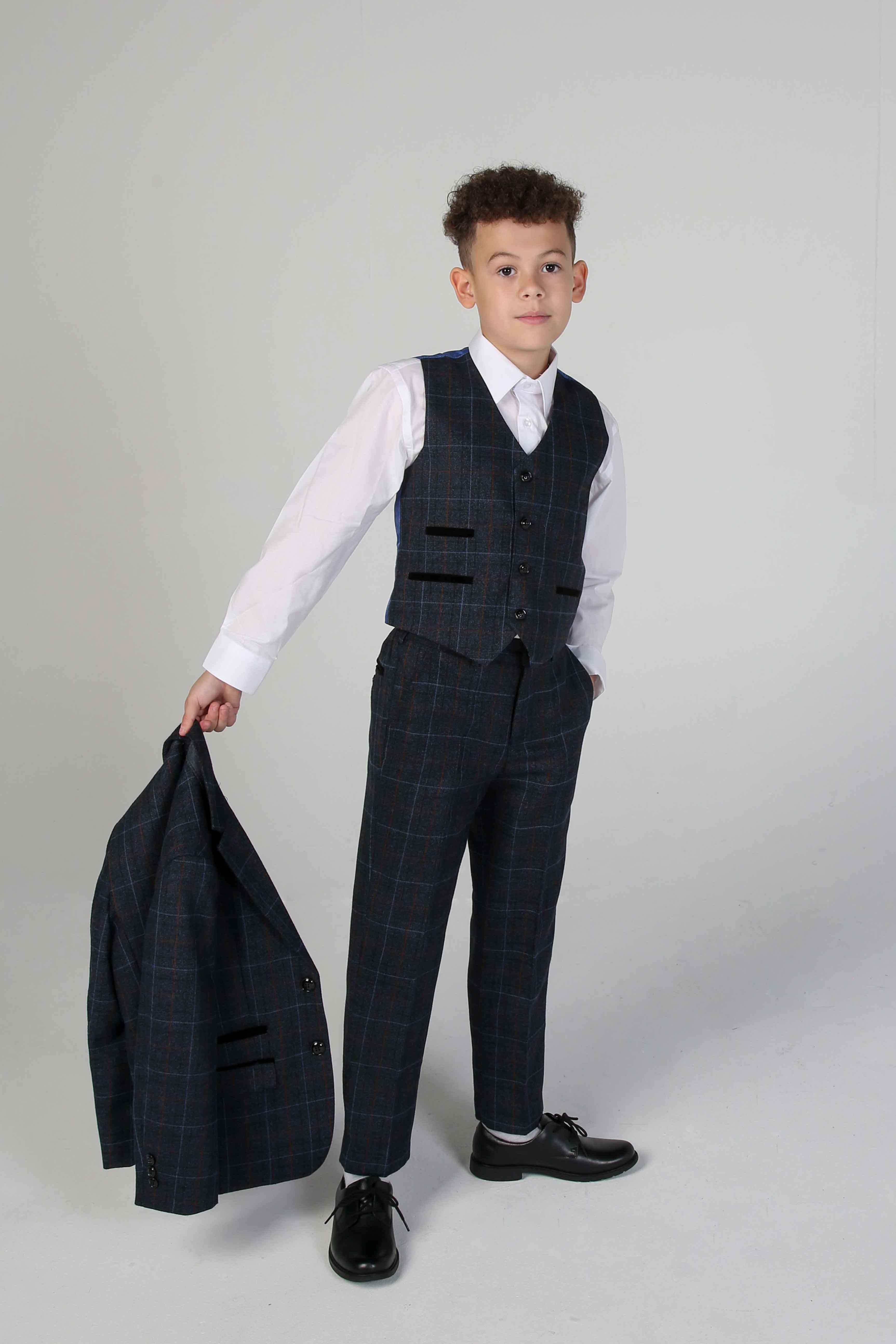 Device - Boy's Harvey Navy Three Piece Suit