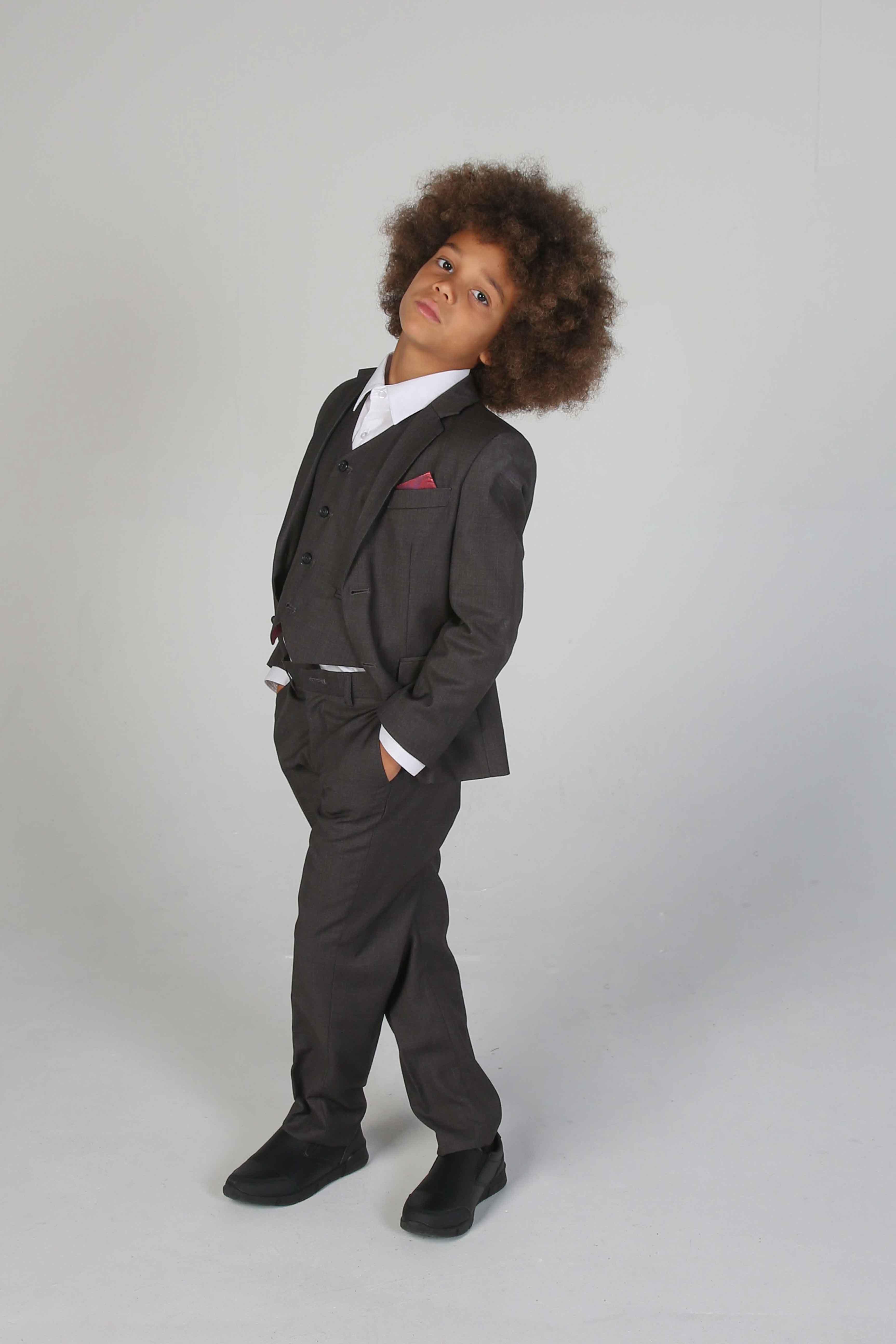 Device - Boy's Charles Charcoal Three Piece Suit