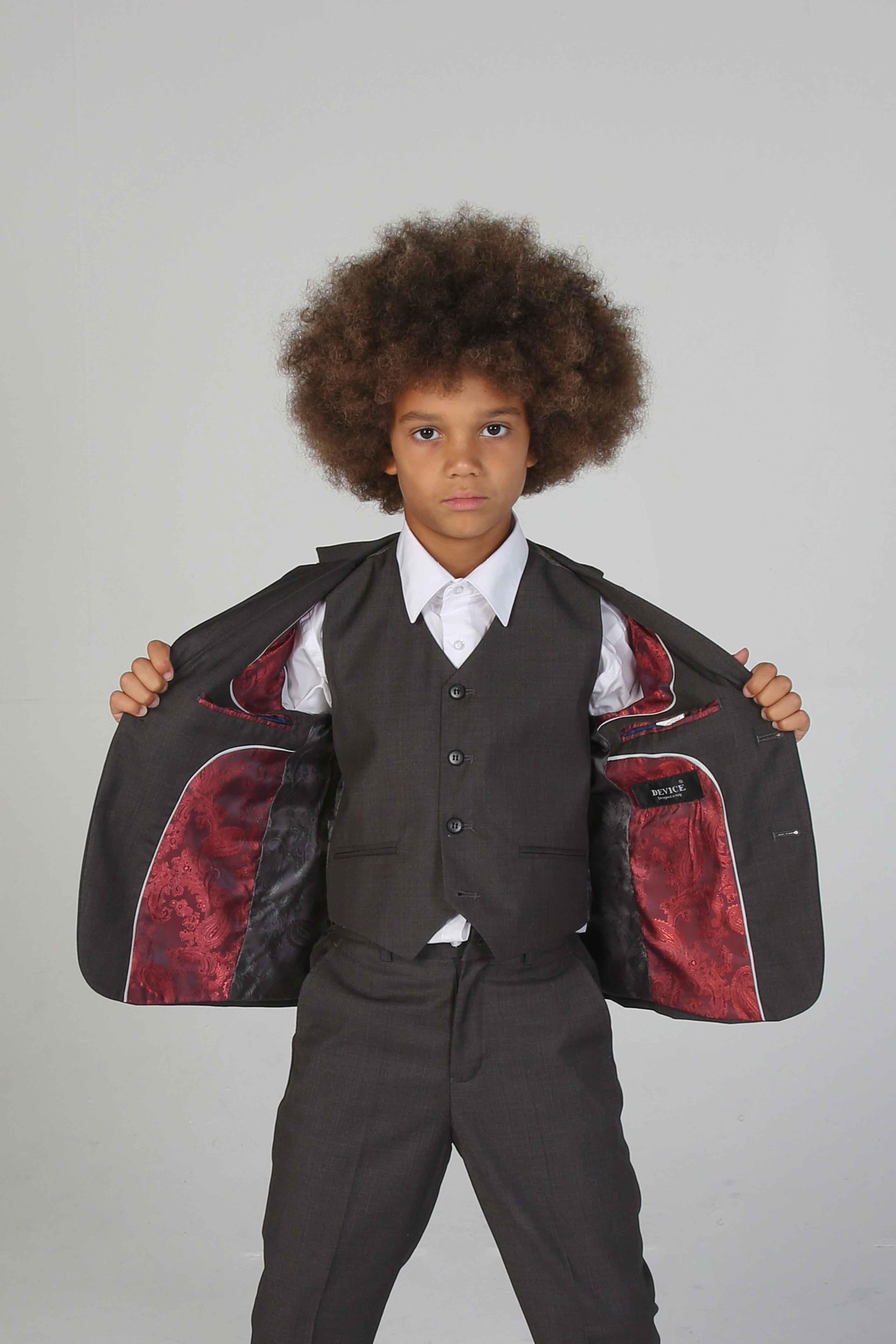 Device - Boy's Charles Charcoal Three Piece Suit