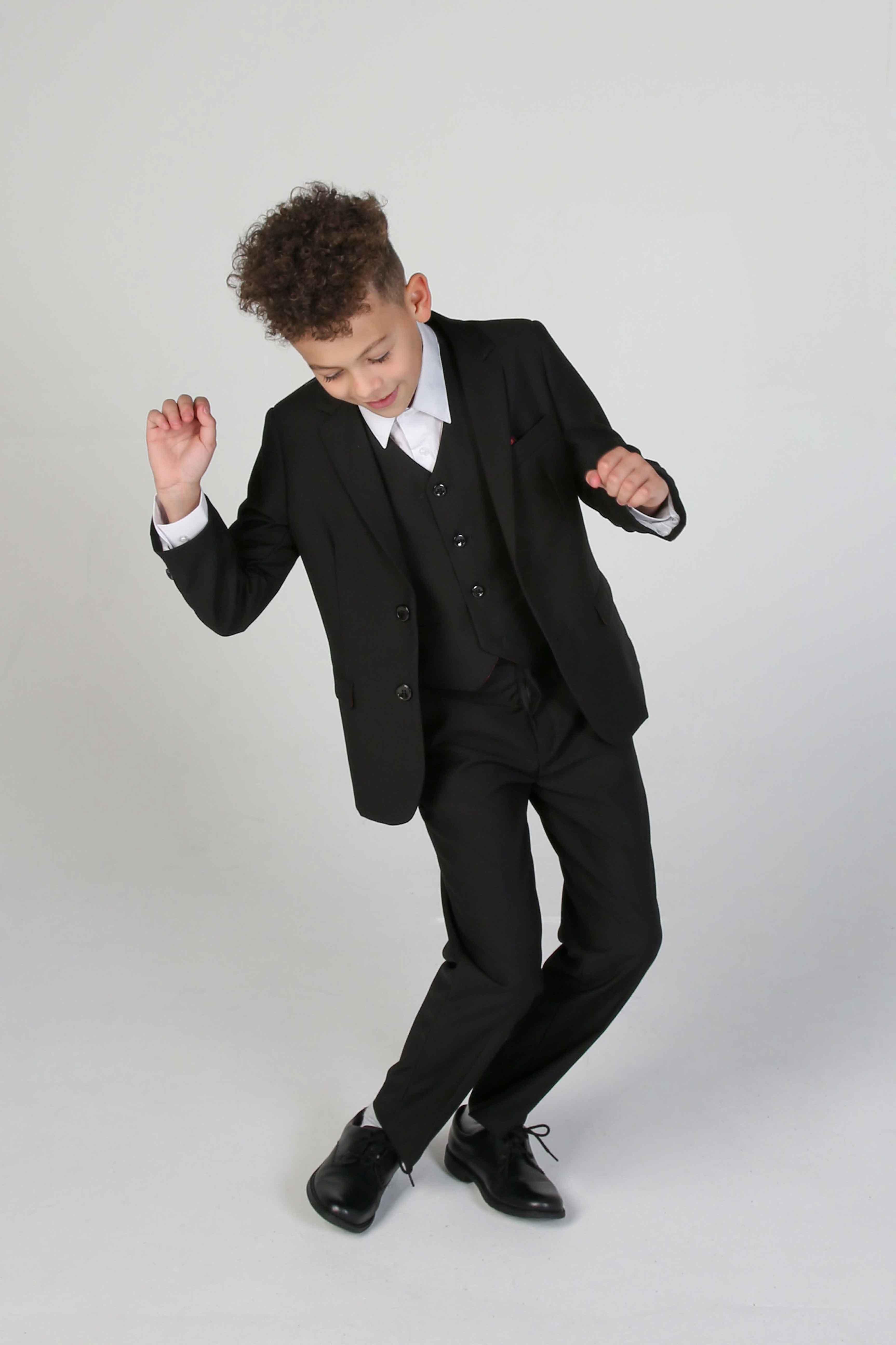 Device - Boy's Parker Black Three piece Suit