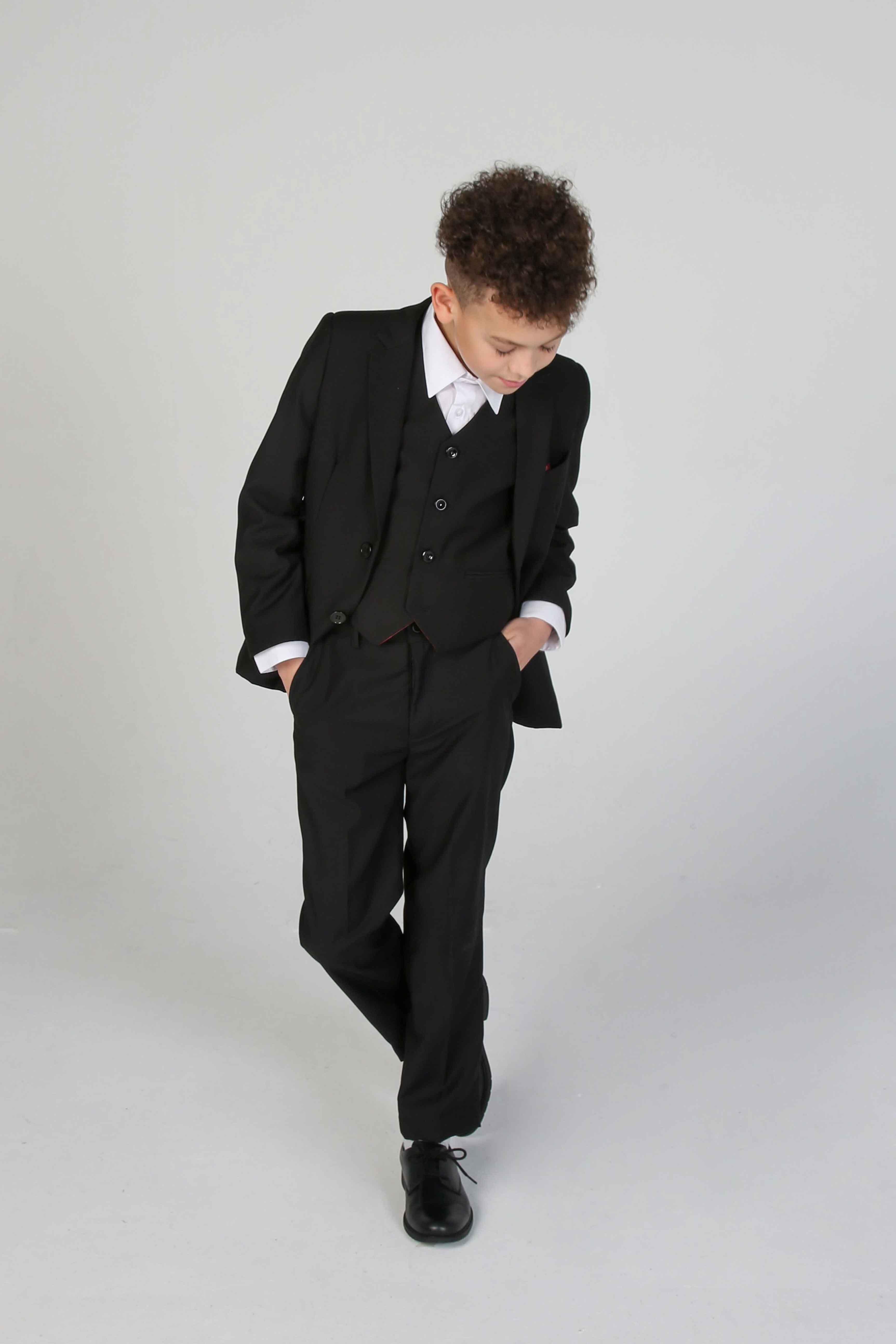 Device - Boy's Parker Black Three piece Suit