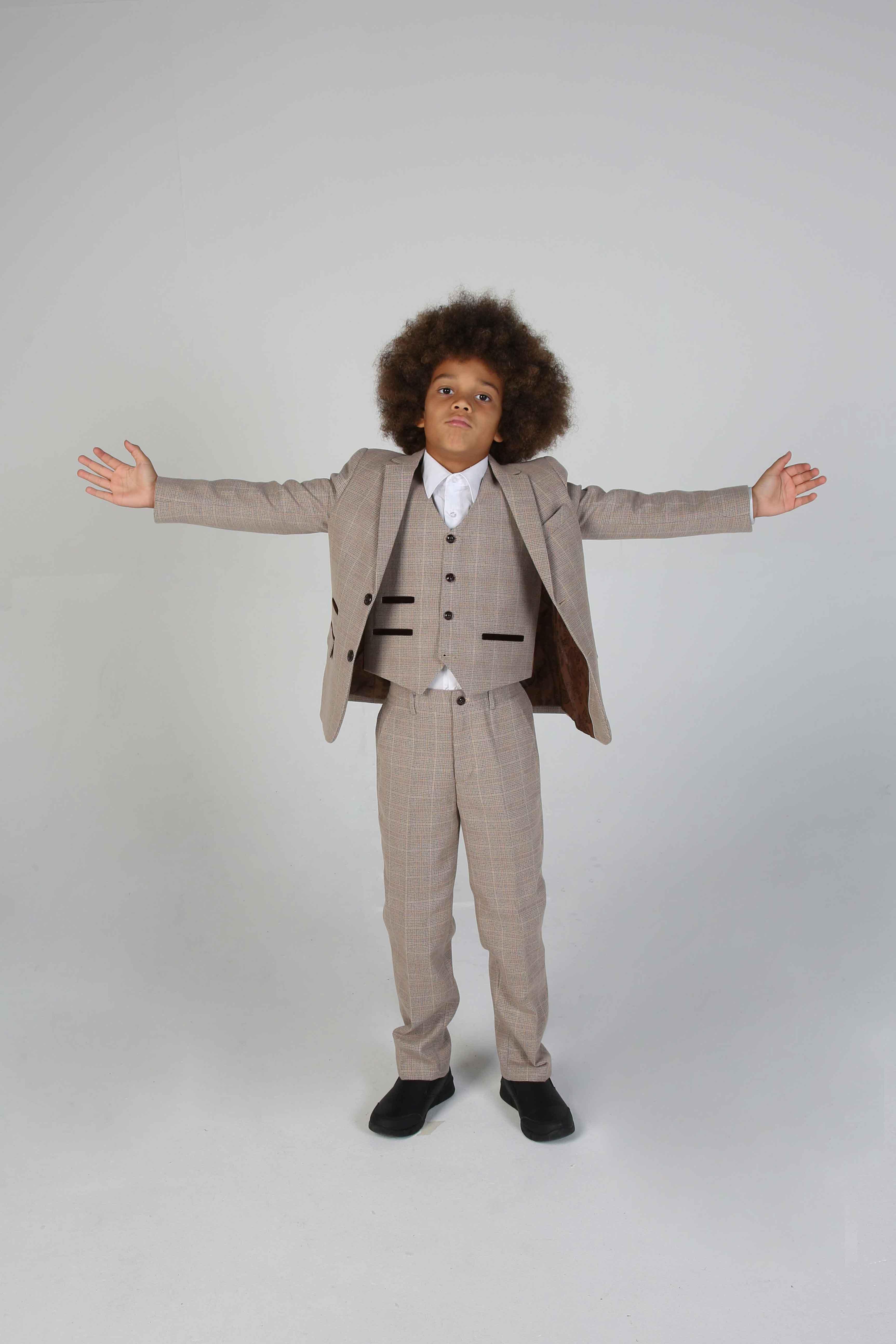 Device - Boy's Holland Beige Three Piece Suit