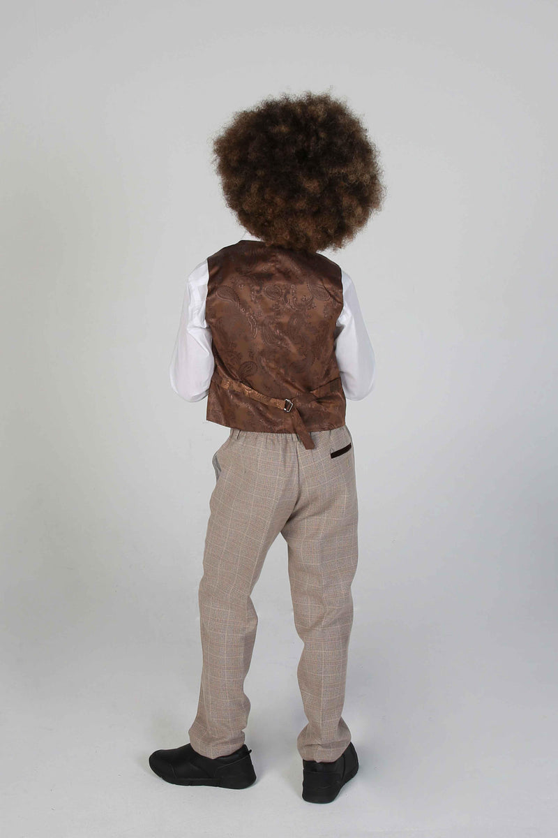 Device - Boy's Holland Beige Three Piece Suit