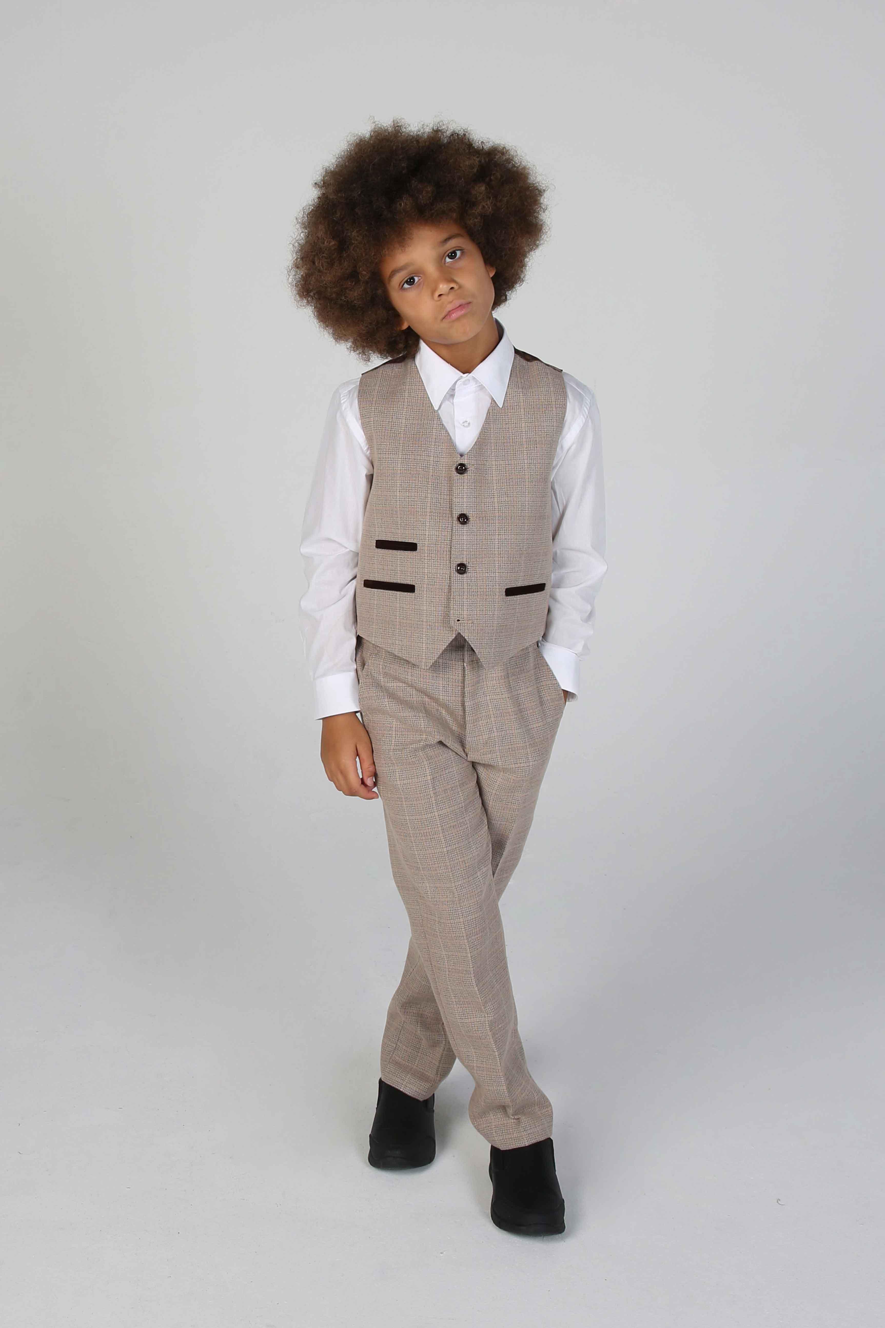 Device - Boy's Holland Beige Three Piece Suit