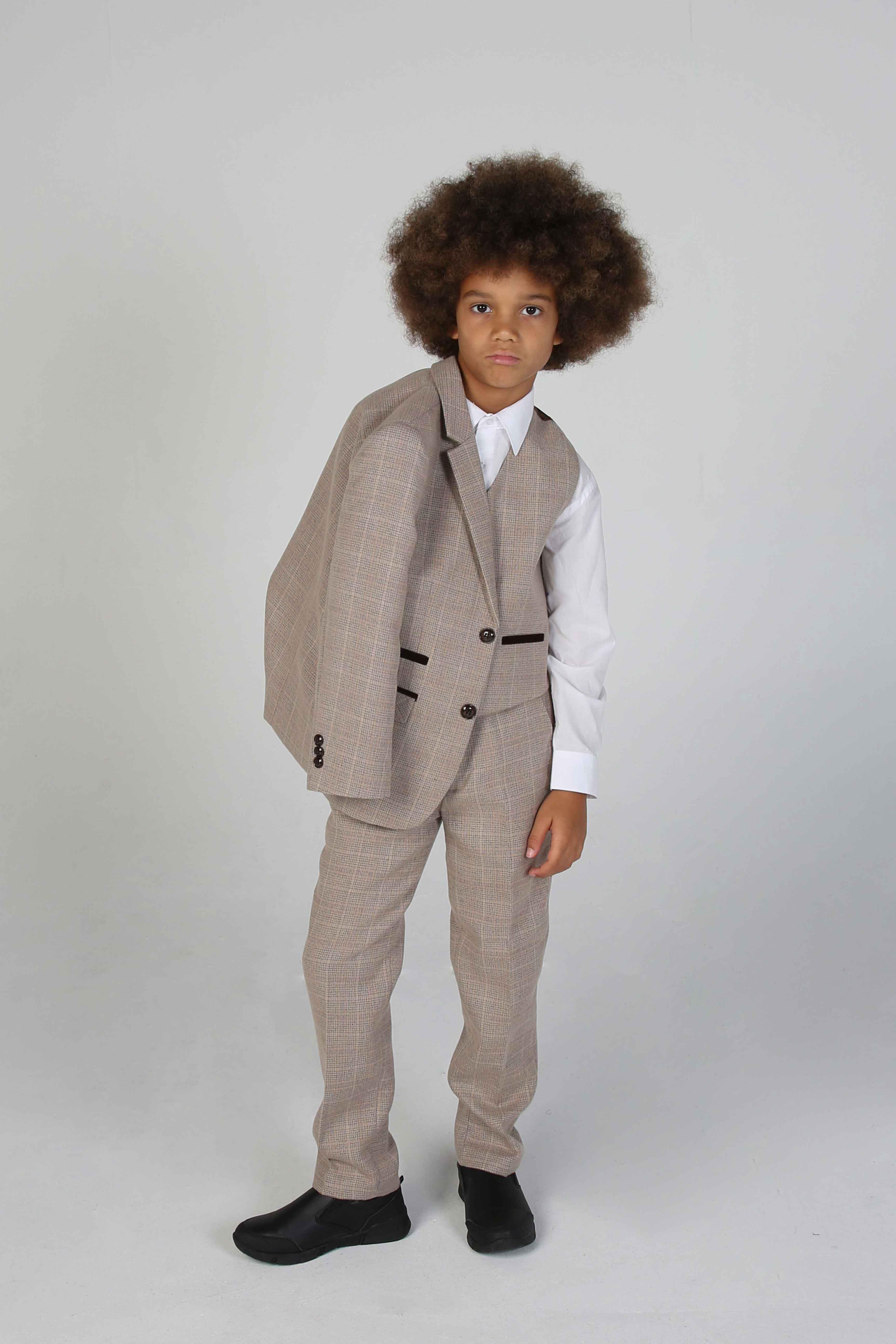 Device - Boy's Holland Beige Three Piece Suit