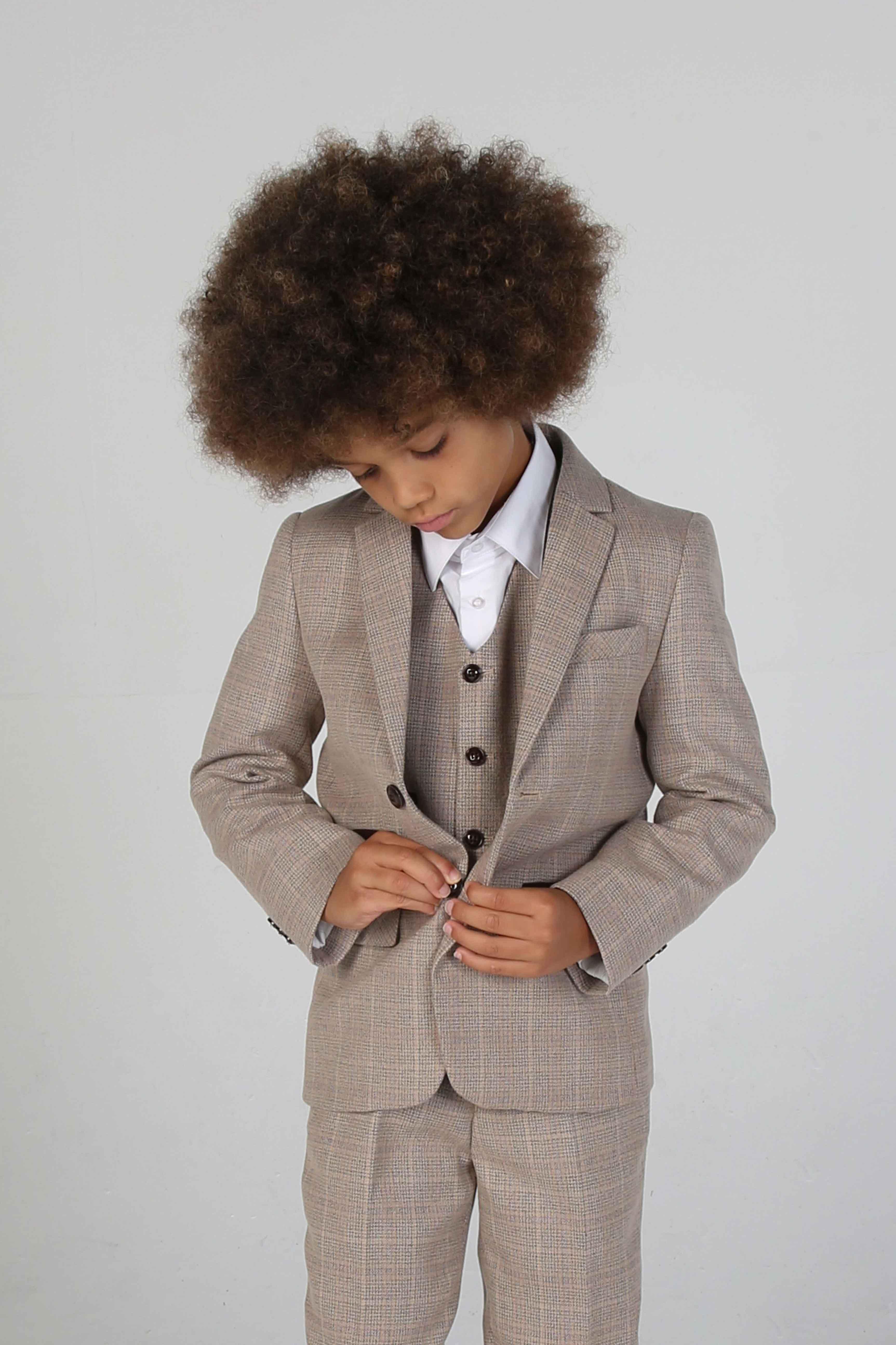 Device - Boy's Holland Beige Three Piece Suit