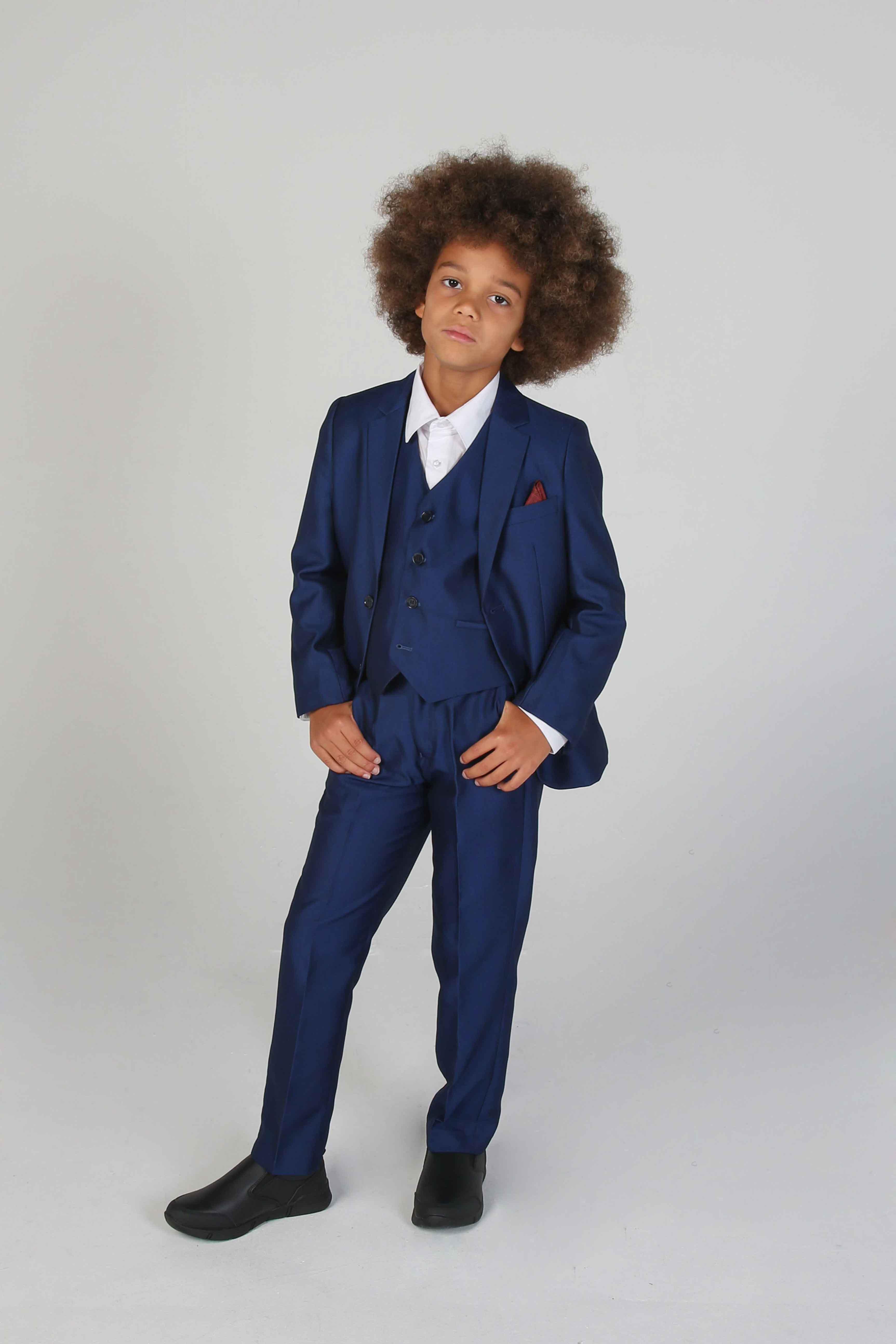 Device - Boy's Kingsley Blue Three Piece Suit