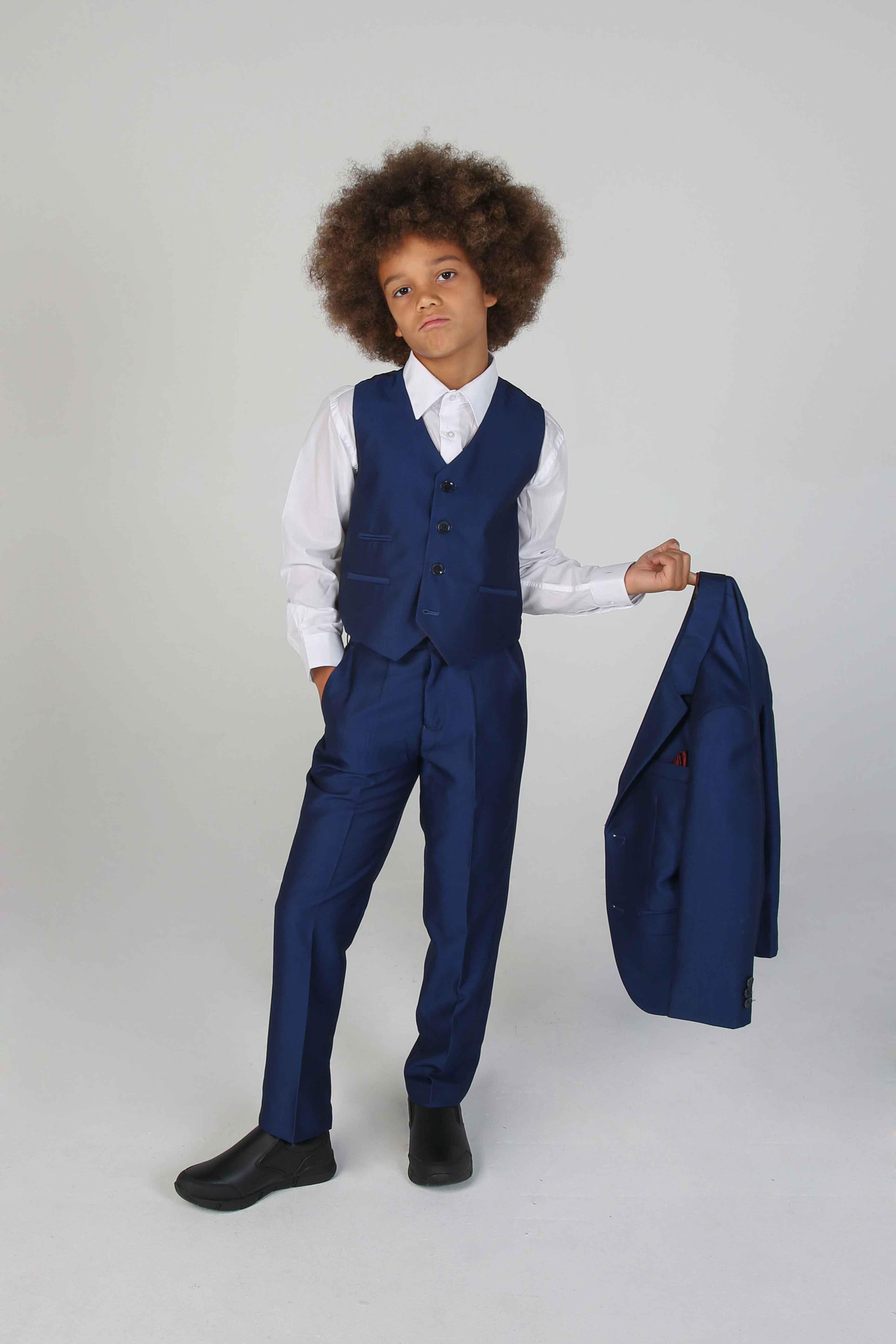 Device - Boy's Kingsley Blue Three Piece Suit