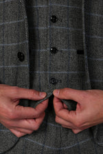 Harris Grey Men's Three Piece Suit