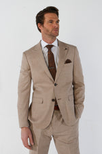 Kurt Beige Men's Three Piece Suit