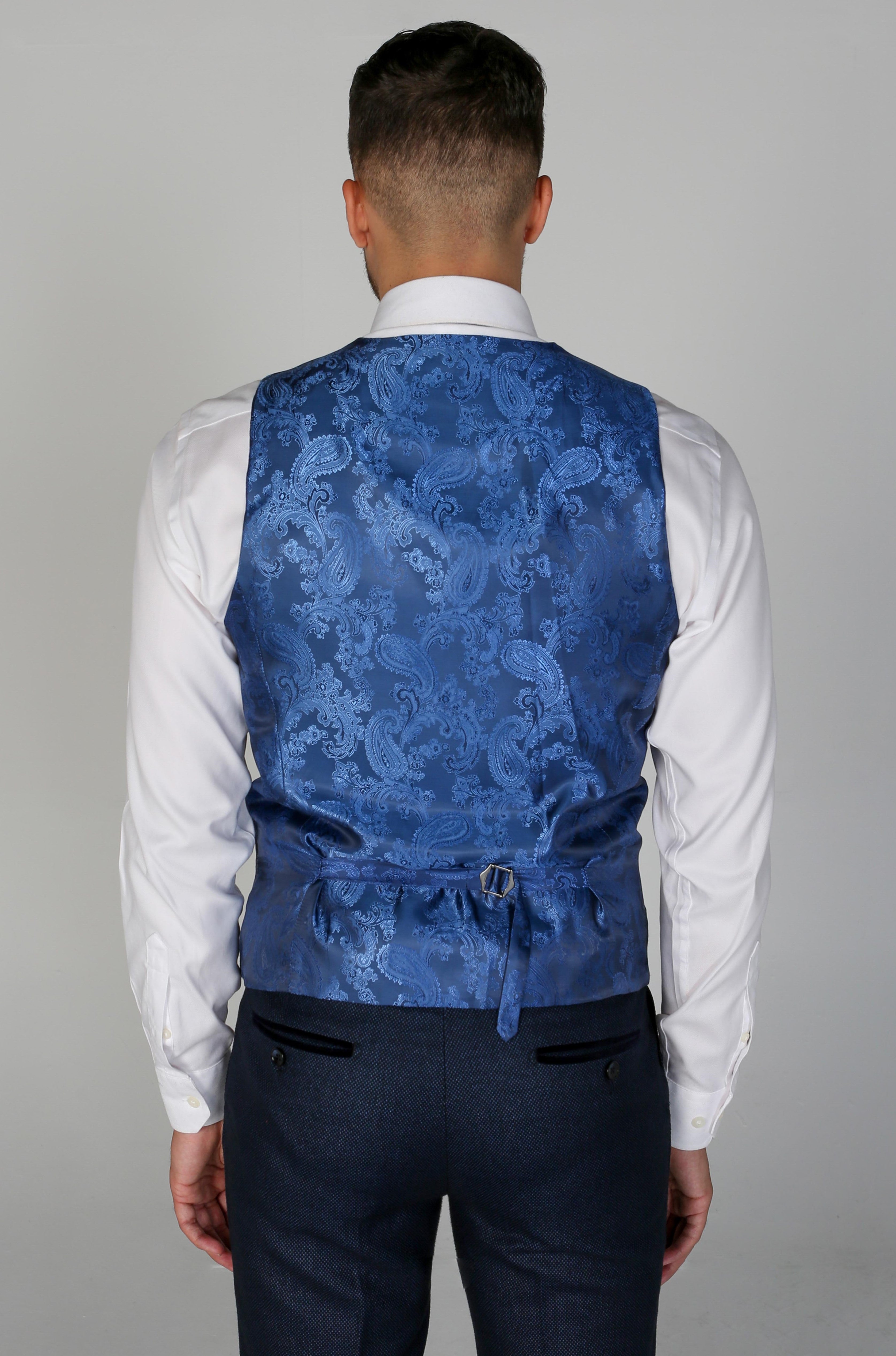 Men's Arthur Navy Waistcoat - Paul Andrew