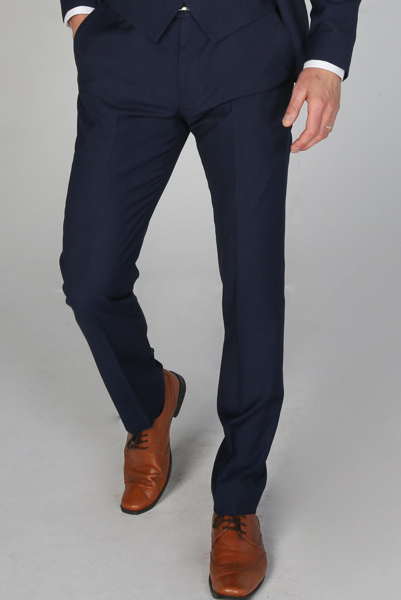Buy Navy Blue Trousers & Pants for Men by THE COLLECTION Online | Ajio.com
