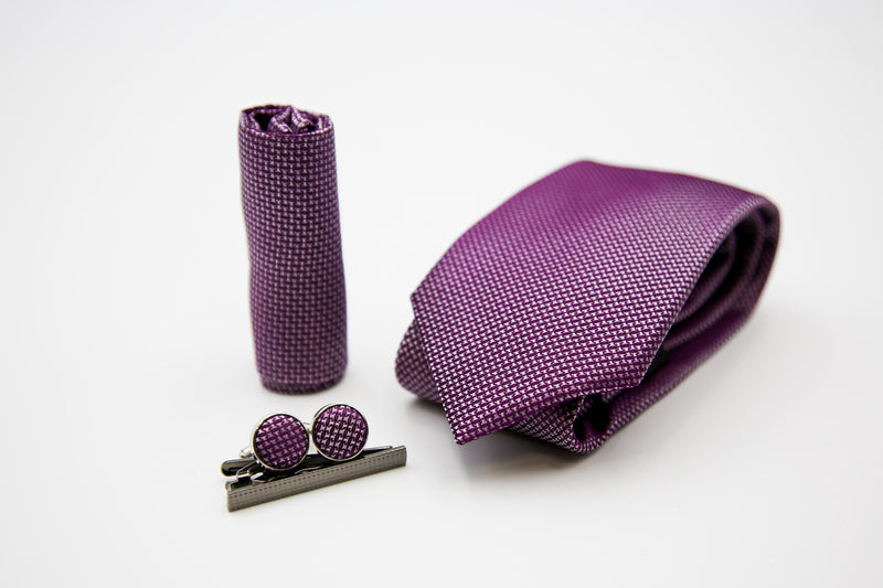 Paul Andrew - Purple Textured Tie Set