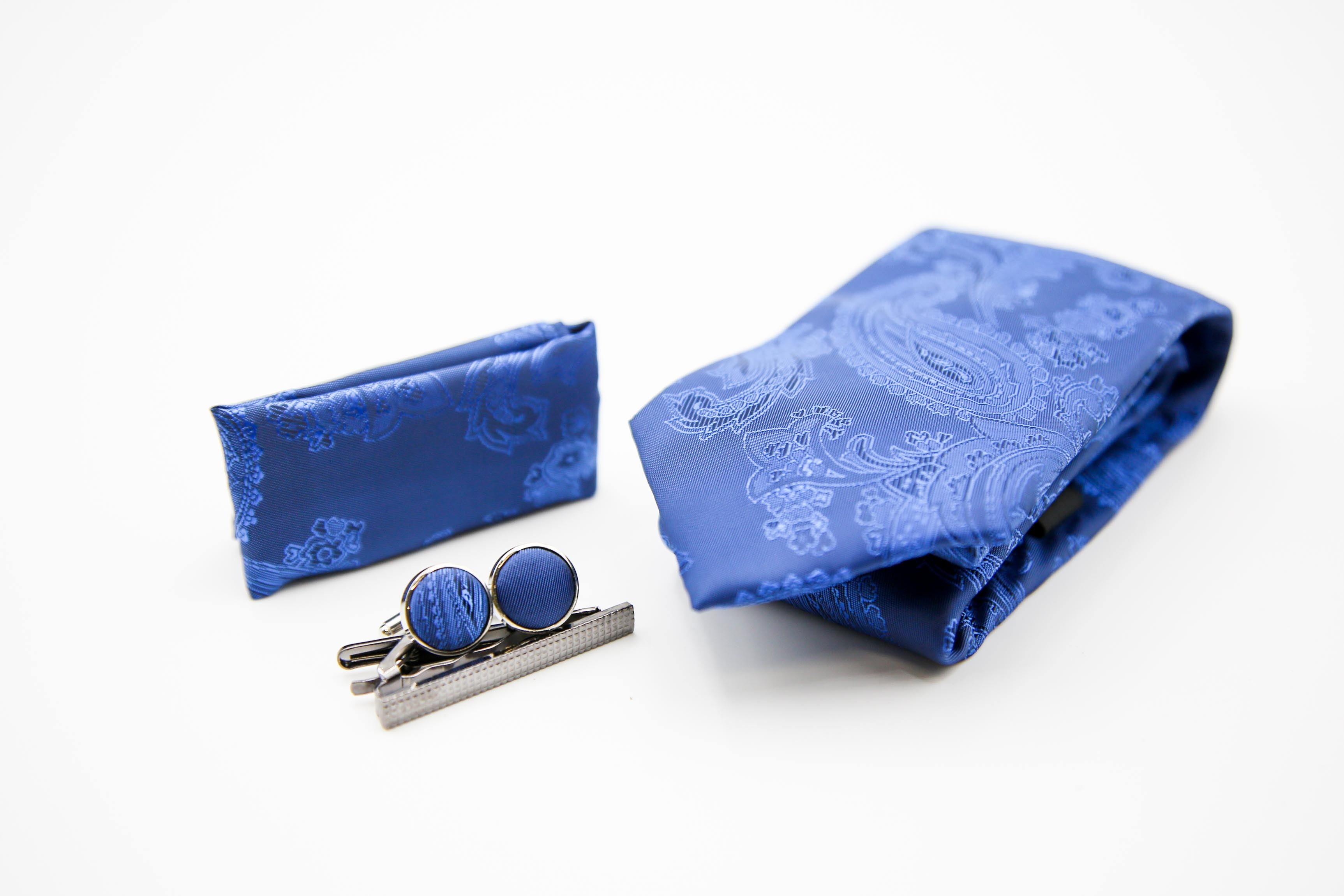 Paul Andrew - Blue Paisley Tie Set