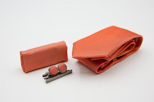 Paul Andrew - Orange Textured Tie Set