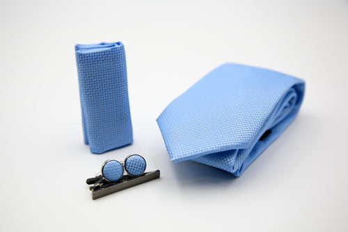 Paul Andrew - Light Blue Textured Tie Set