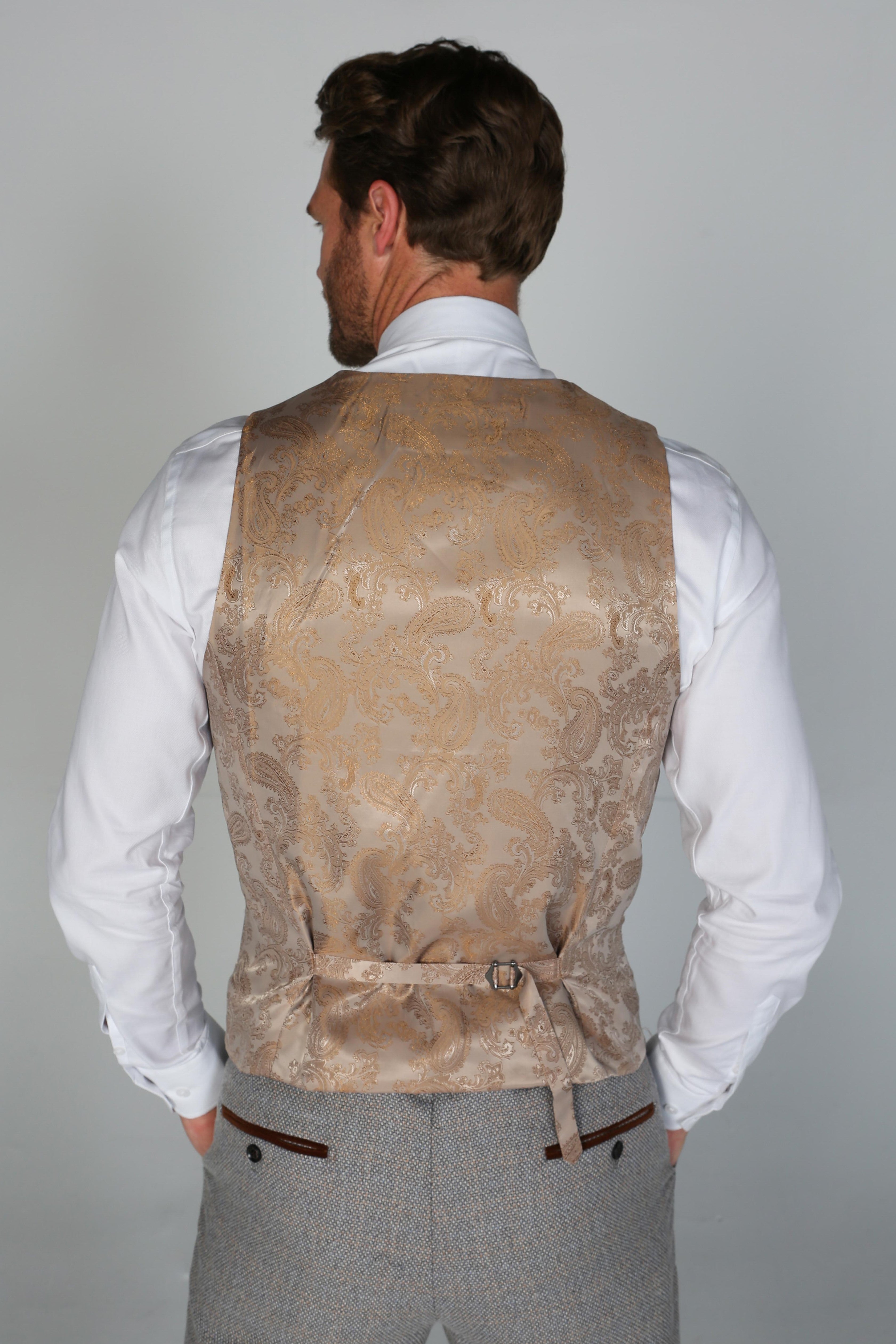 Men's Ralph Cream Waistcoat - Paul Andrew