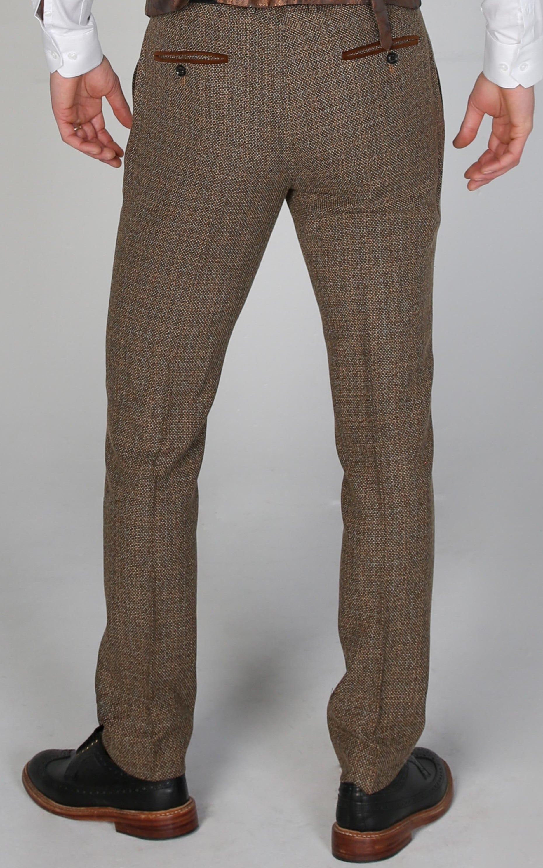 Men's Ralph Brown Trousers - Paul Andrew