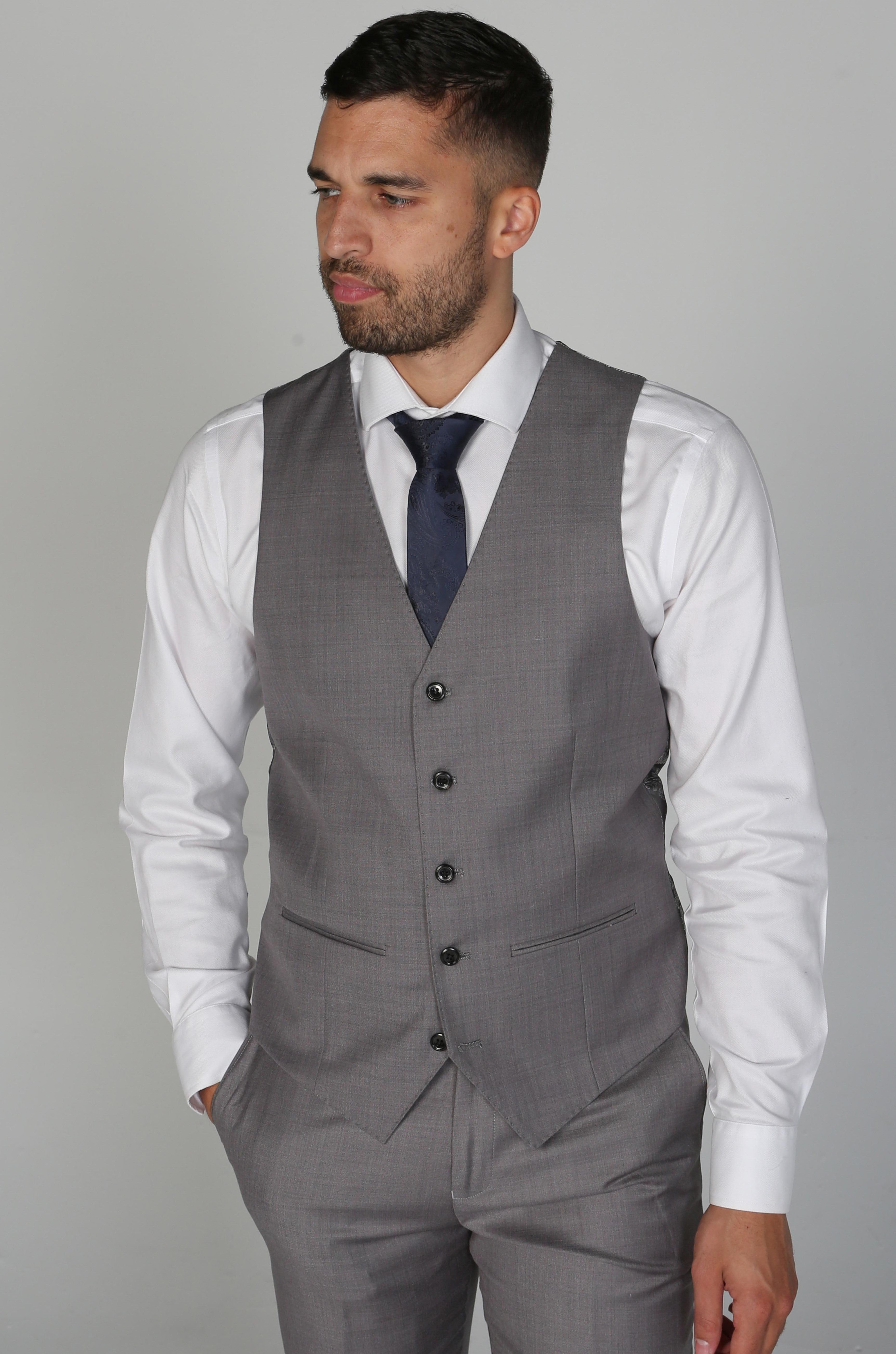 Men's Charles Grey Waistcoat - Paul Andrew