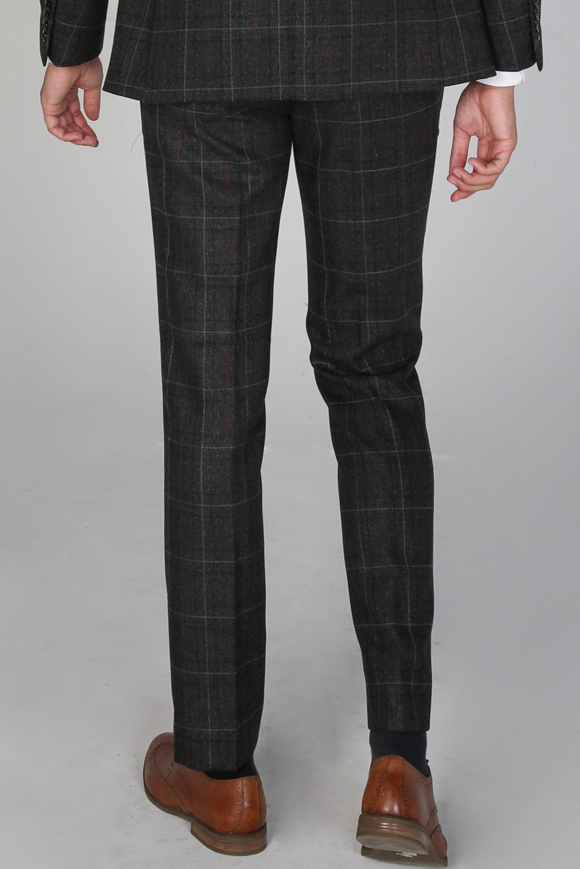 Men's Harvey Grey Trousers - Paul Andrew