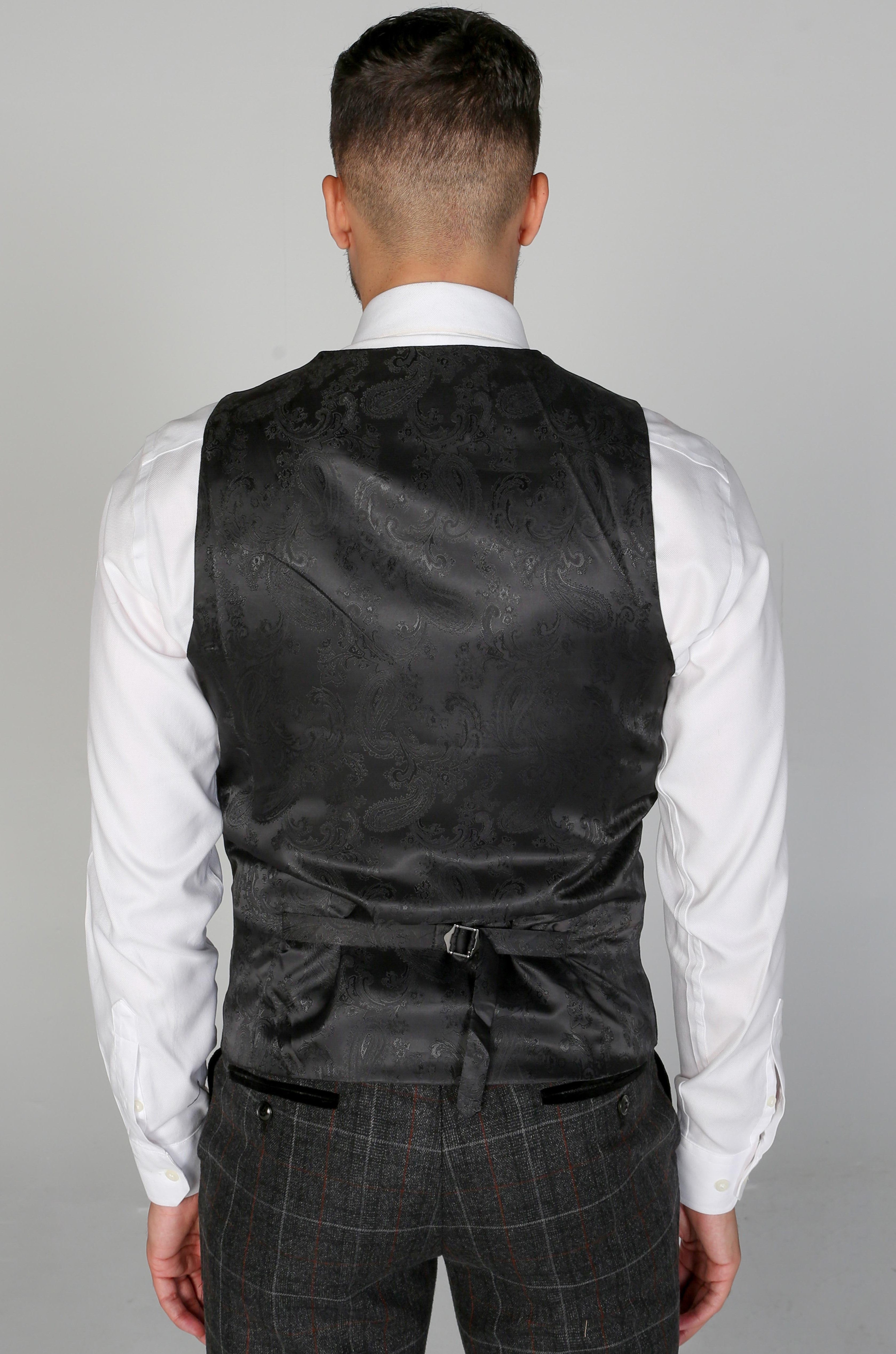 Men's Harvey Grey Waistcoat - Paul Andrew