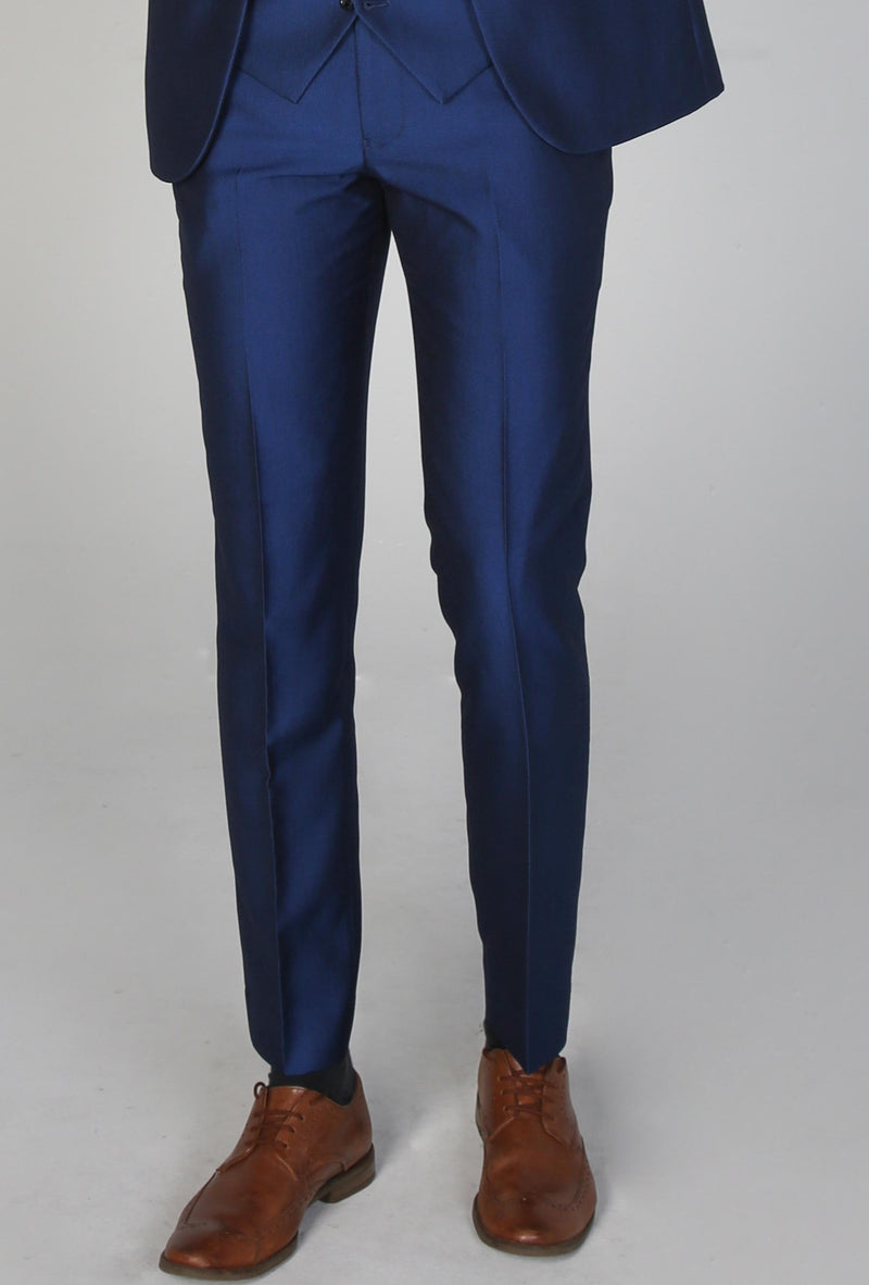 Men's Kingsley Blue Trousers - Paul Andrew