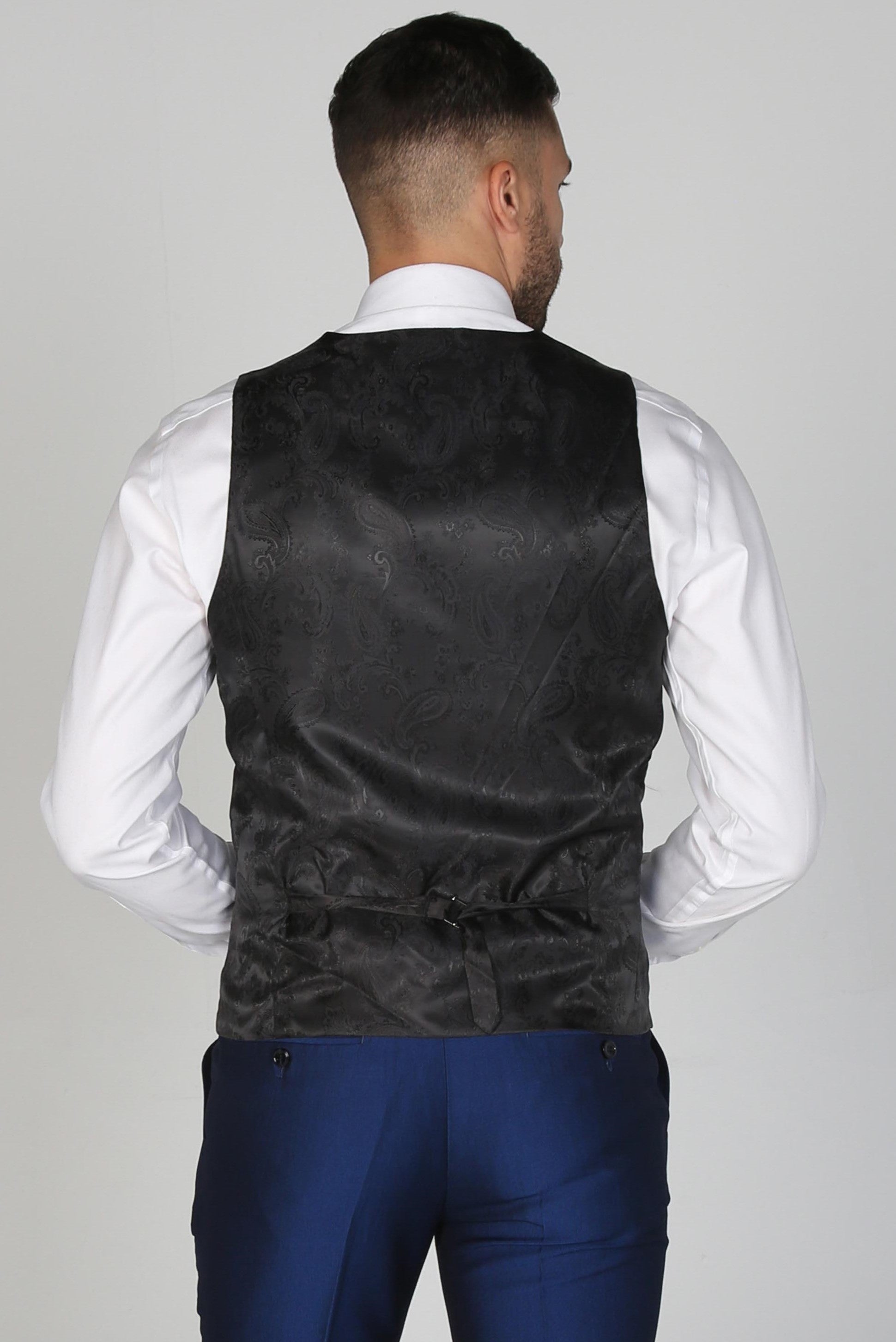 Men's Kingsley Blue Waistcoat - Paul Andrew