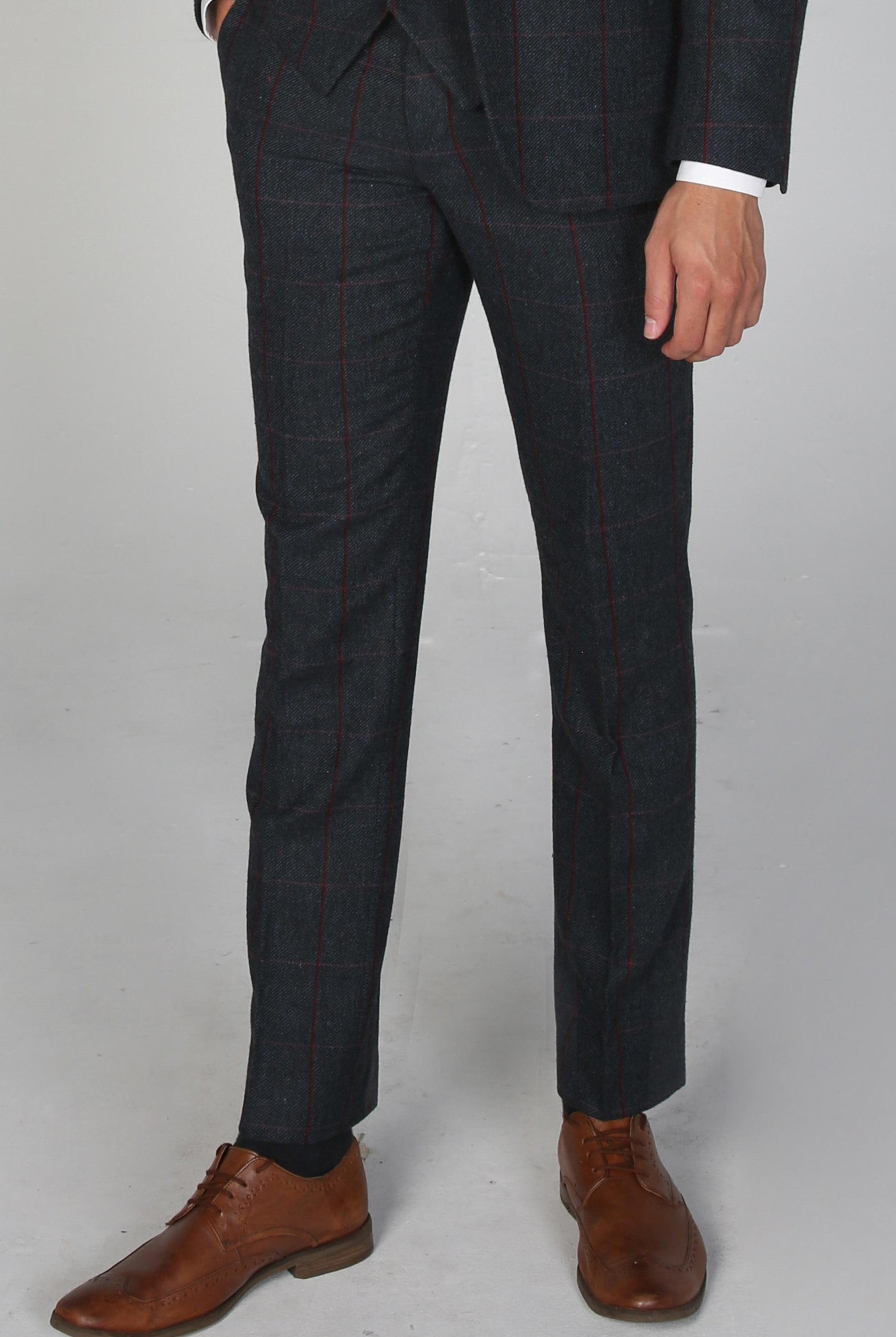 Men's Madrid Navy Trousers - Paul Andrew