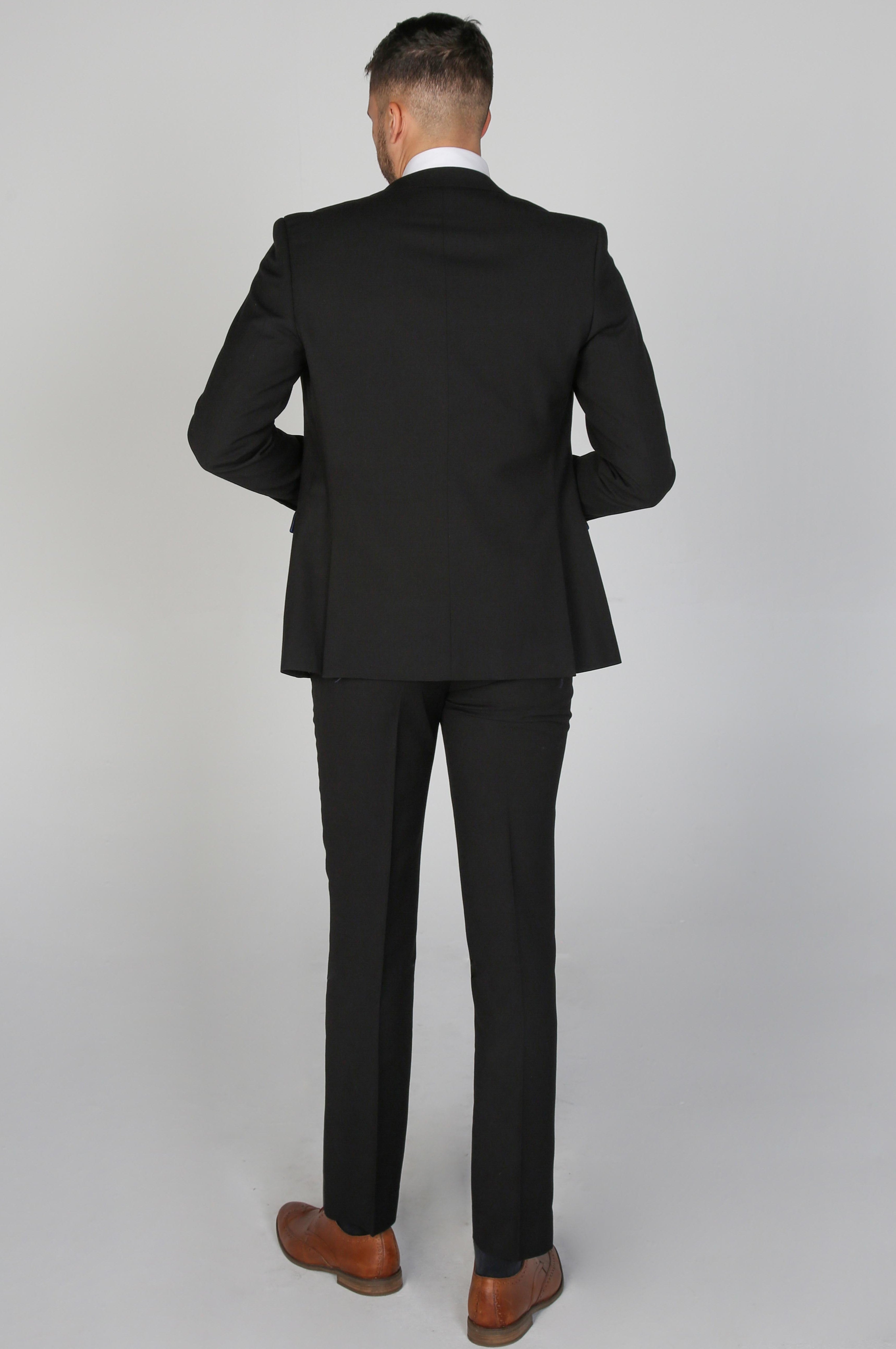 Men's Mayfair Black Trousers - Paul Andrew