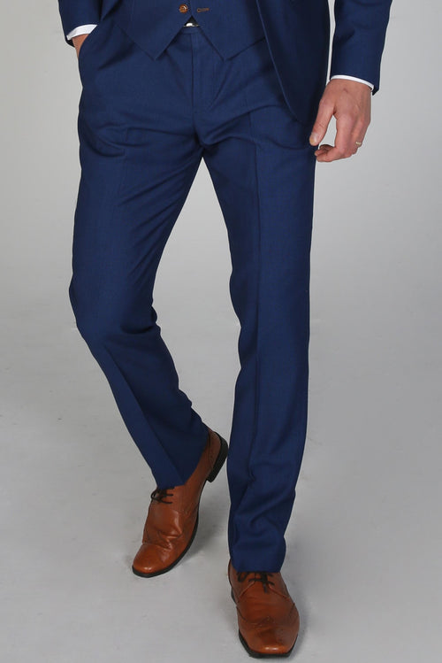 Men's Mayfair Blue Trousers - Paul Andrew