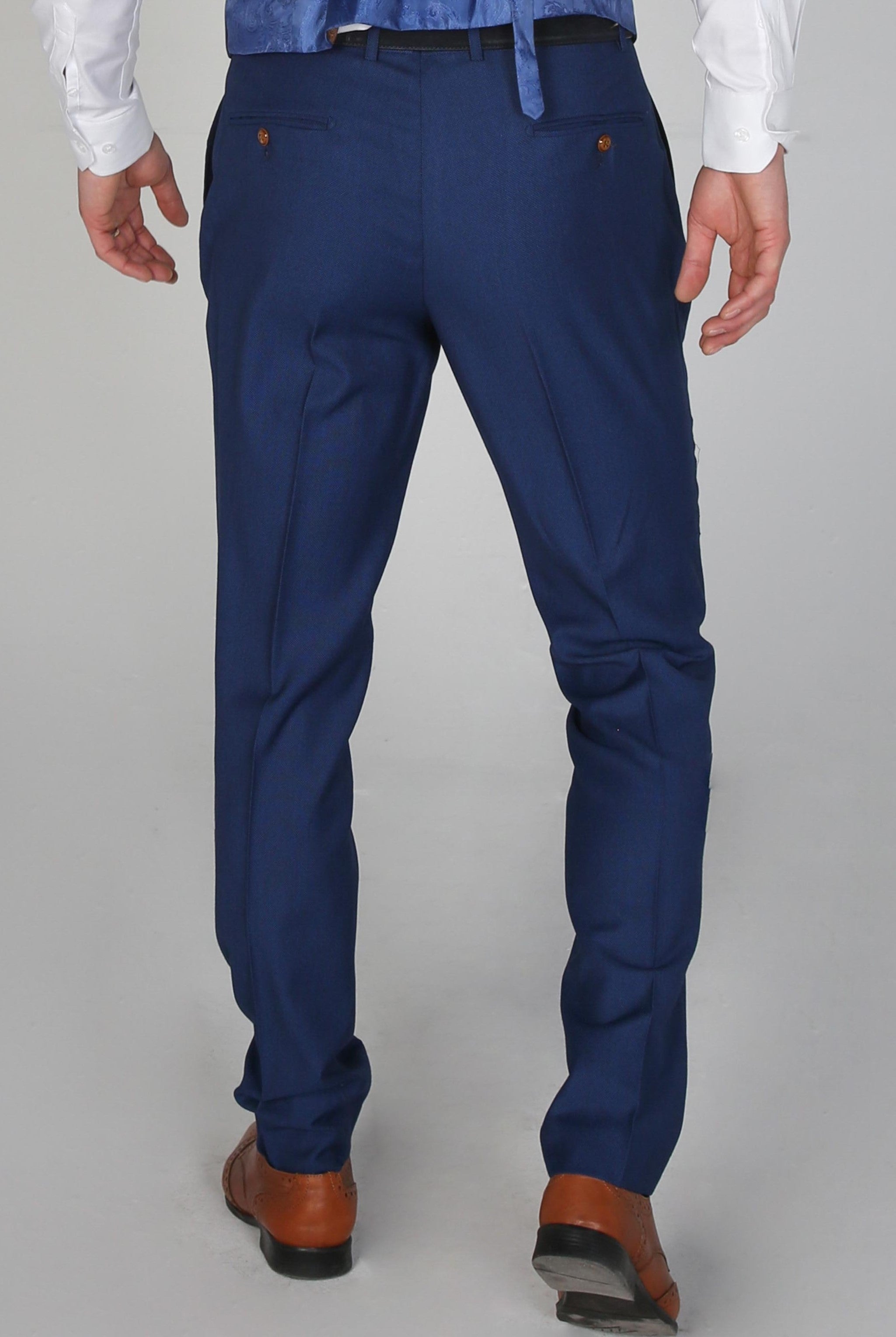 Men's Mayfair Blue Trousers - Paul Andrew