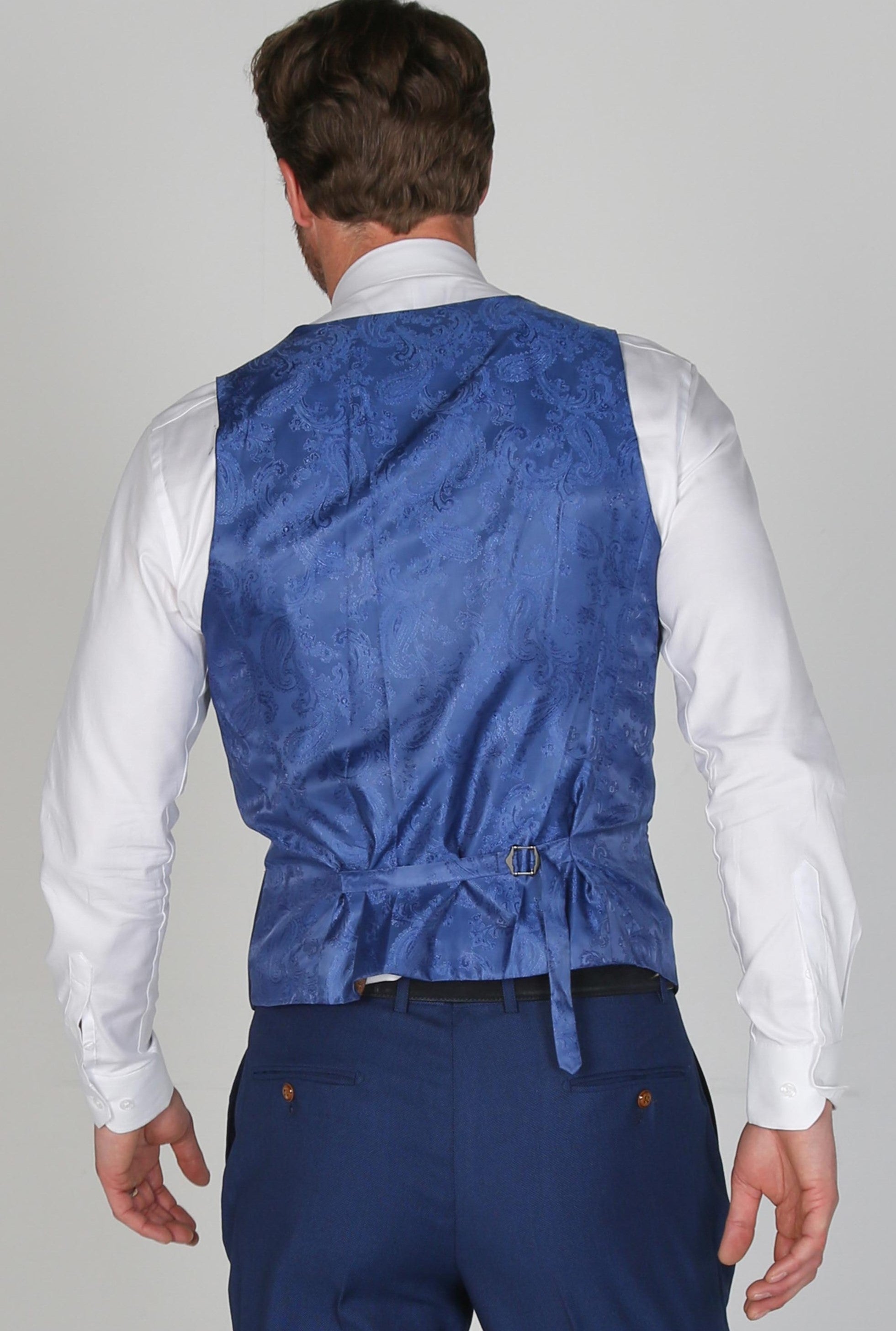 Men's Mayfair Blue Waistcoat - Paul Andrew