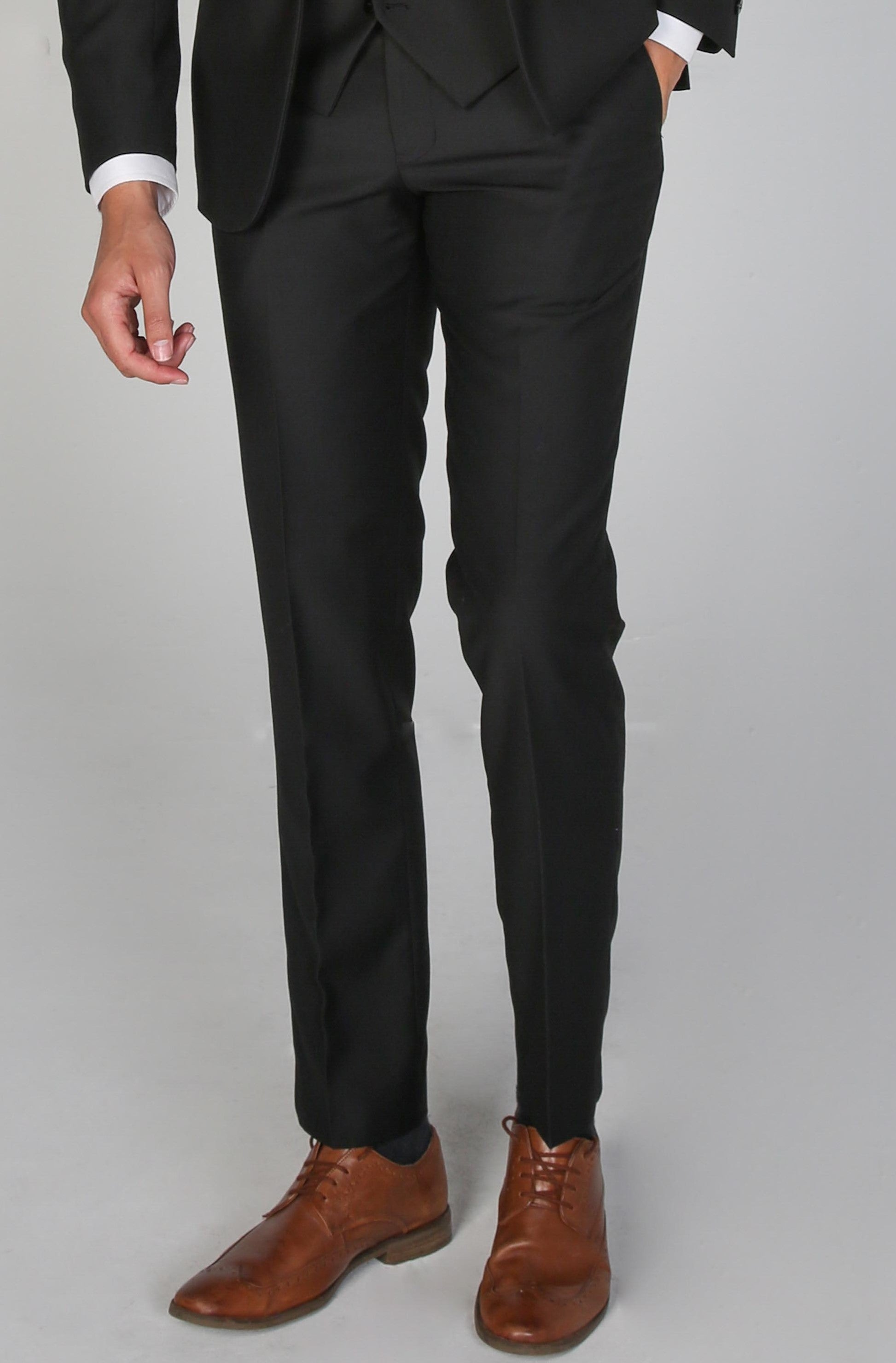 Men's Parker Black Trousers - Paul Andrew