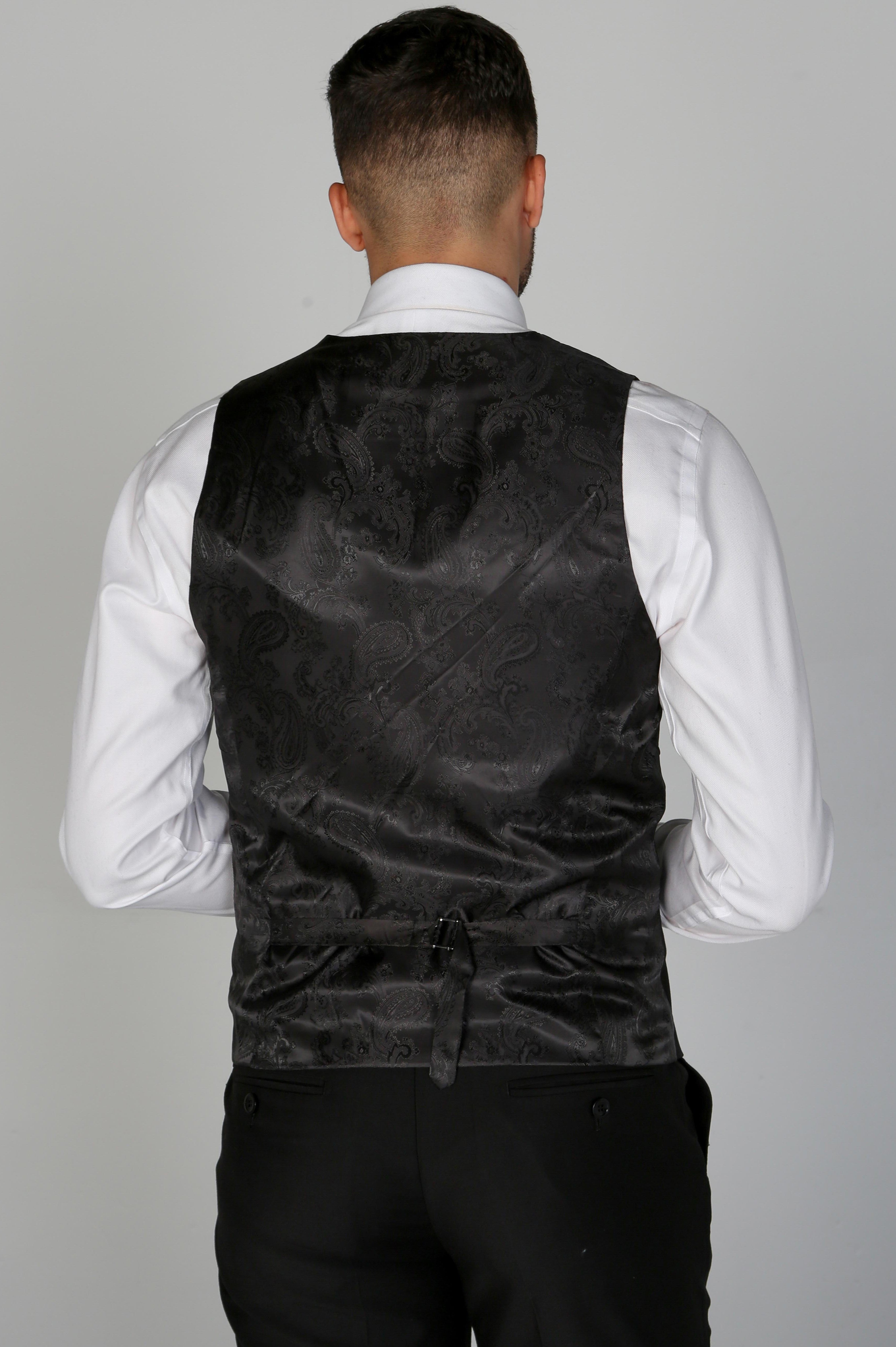 Men's Parker Black Waistcoat - Paul Andrew